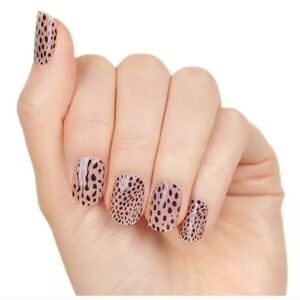 Color Street Purr Diem Black Clear Animal Print Nail Polish Strips
